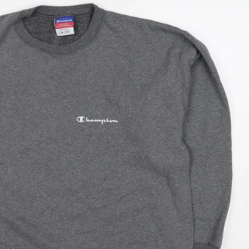 Champion Men’s Grey Logo Crew Neck Pullover Sweatshirt Size M