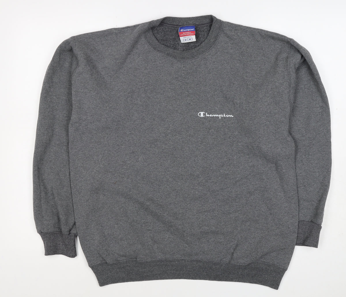 Champion Men’s Grey Logo Crew Neck Pullover Sweatshirt Size M