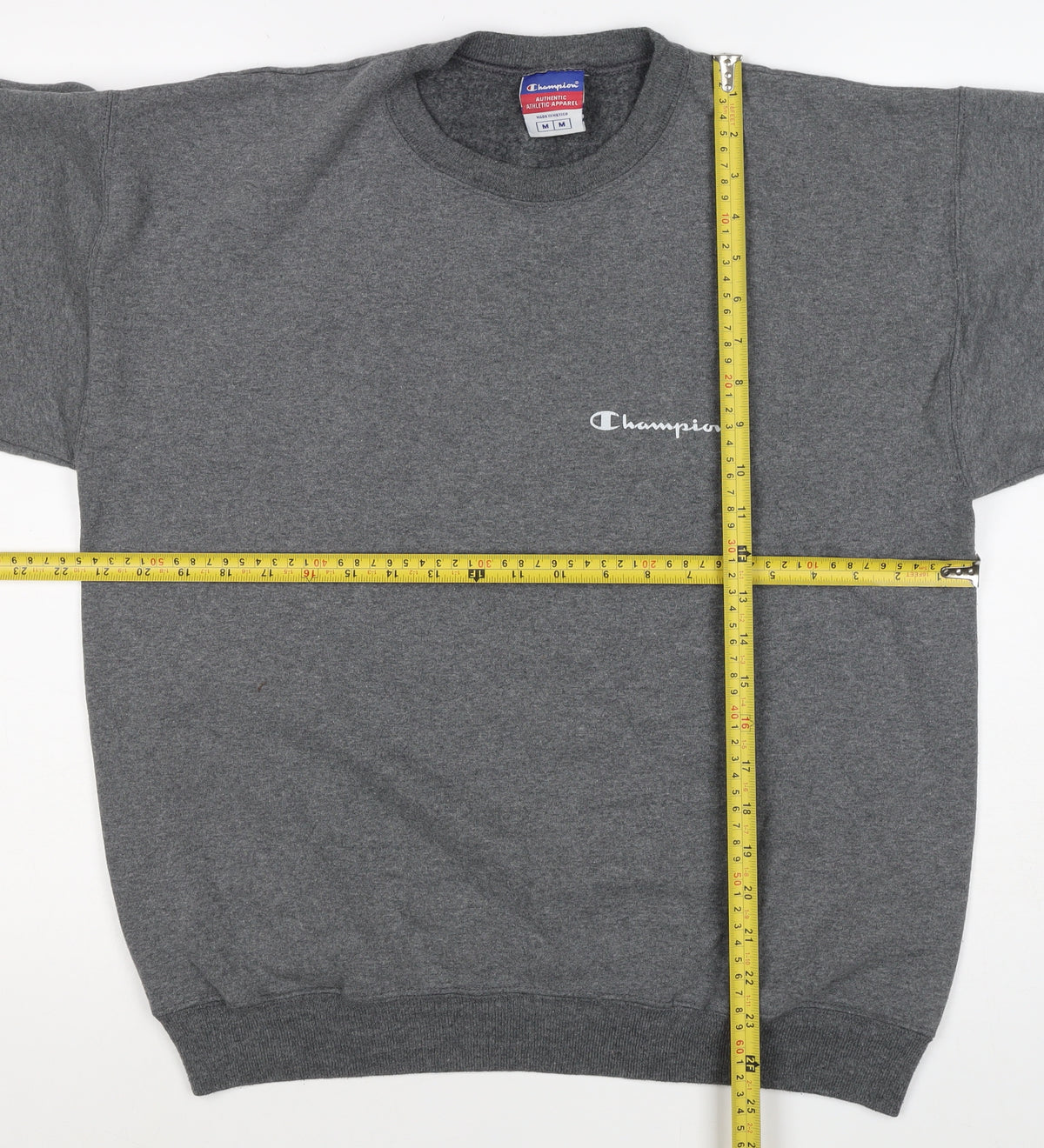 Champion Men’s Grey Logo Crew Neck Pullover Sweatshirt Size M