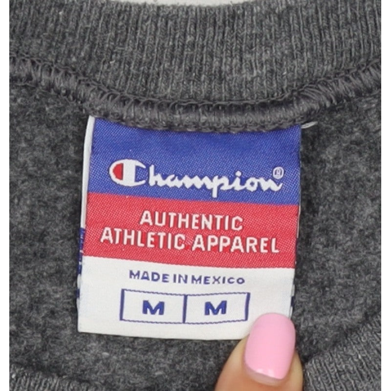 Champion Men’s Grey Logo Crew Neck Pullover Sweatshirt Size M