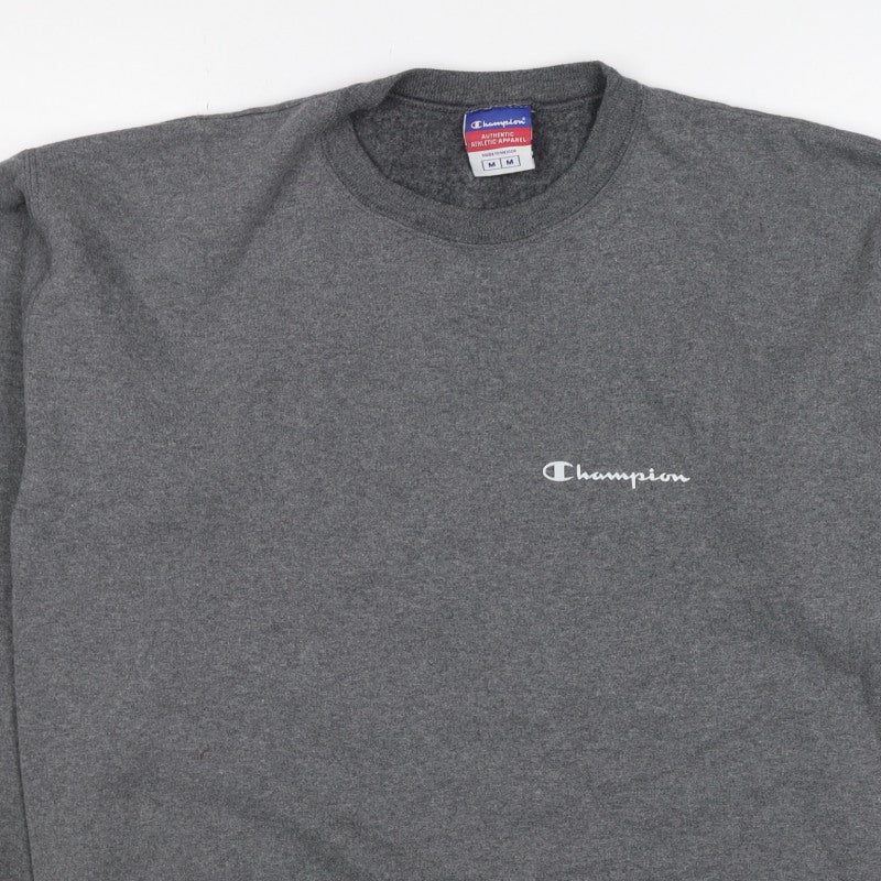 Champion Men’s Grey Logo Crew Neck Pullover Sweatshirt Size M