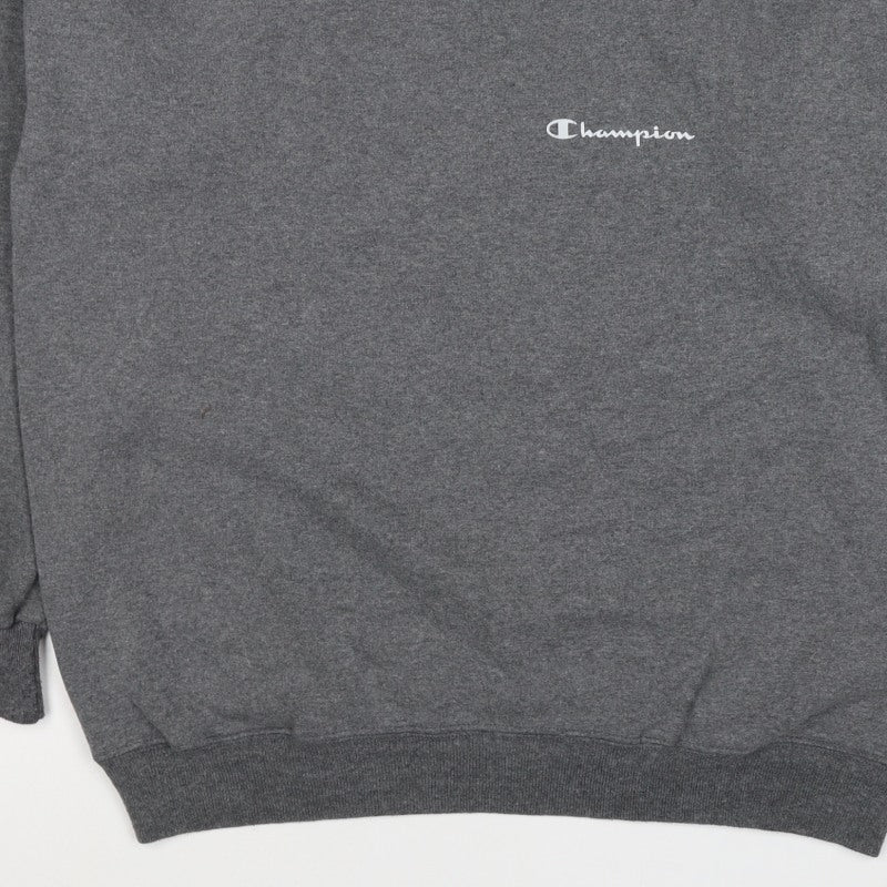 Champion Men’s Grey Logo Crew Neck Pullover Sweatshirt Size M