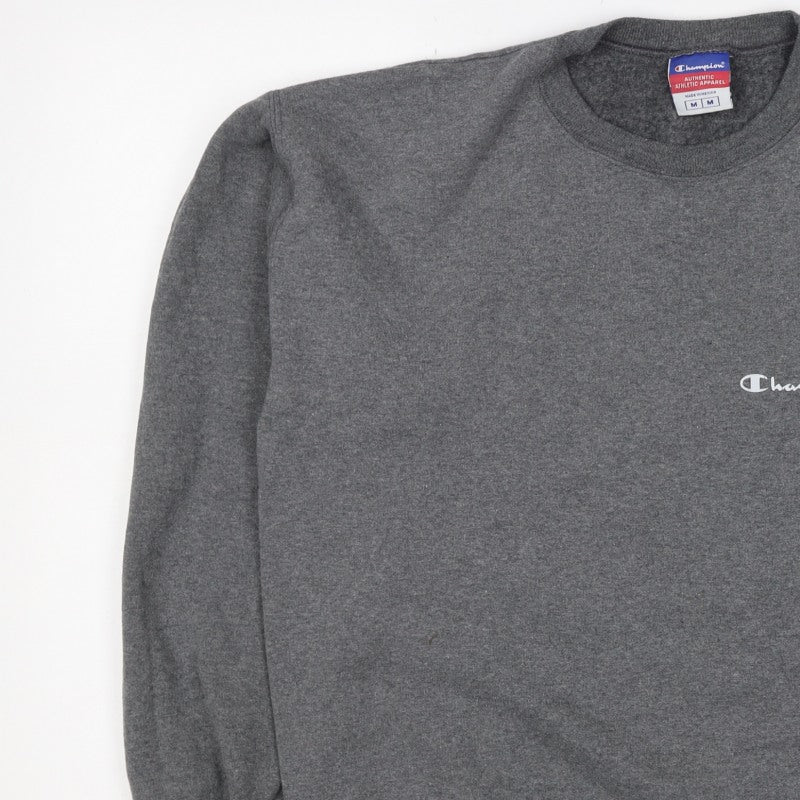 Champion Men’s Grey Logo Crew Neck Pullover Sweatshirt Size M