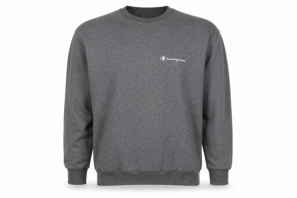 Champion Men’s Grey Logo Crew Neck Pullover Sweatshirt Size M