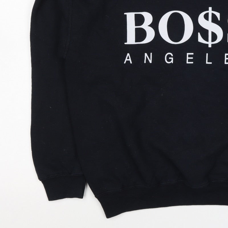 Trash Men’s Black M Pullover Sweatshirt BOSS Angeles Graphic Print