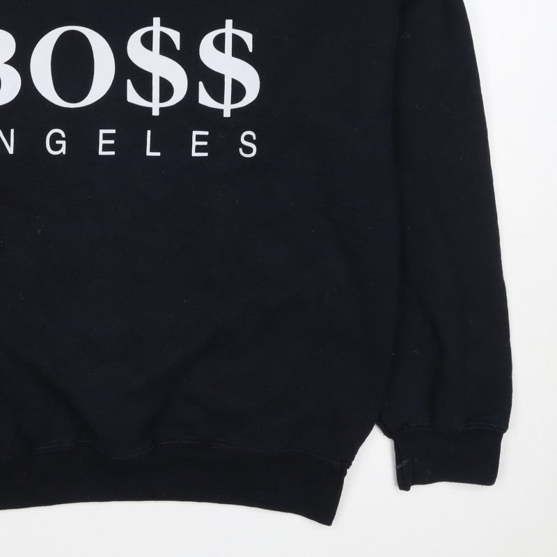 Trash Men’s Black M Pullover Sweatshirt BOSS Angeles Graphic Print