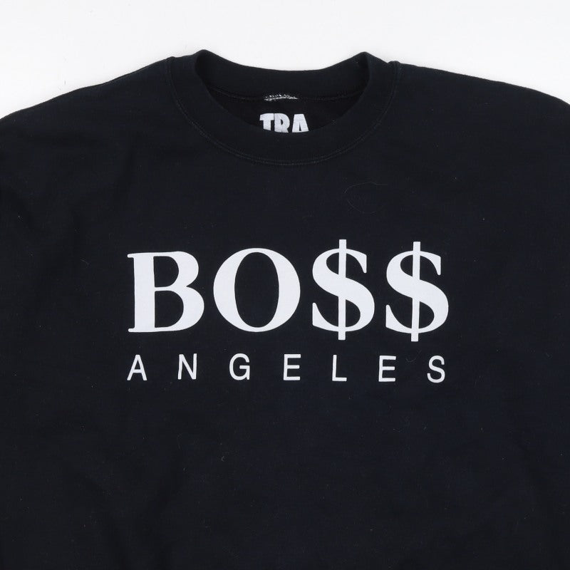 Trash Men’s Black M Pullover Sweatshirt BOSS Angeles Graphic Print