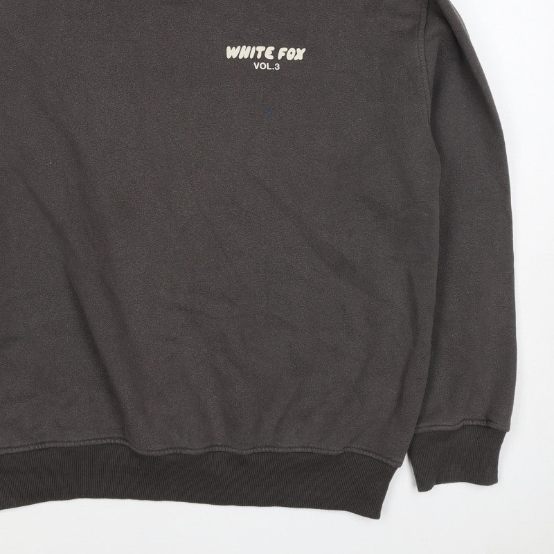 White Fox Mens Black M Pullover Hoodie Graphic Print Vol.3