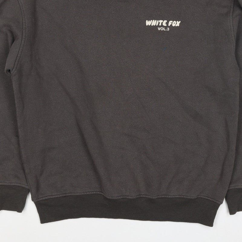 White Fox Mens Black M Pullover Hoodie Graphic Print Vol.3