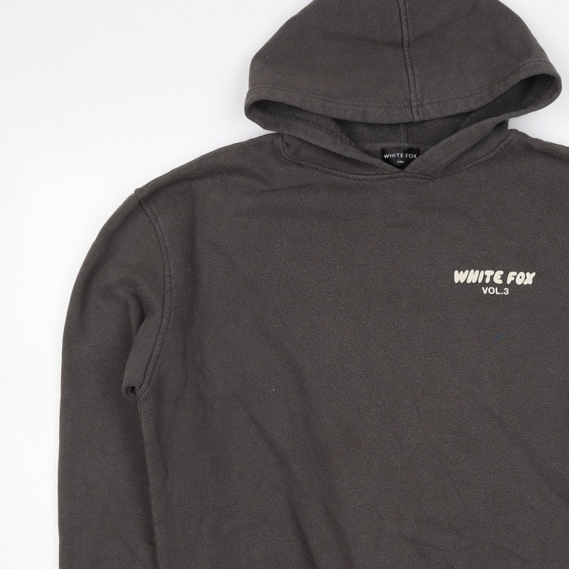 White Fox Mens Black M Pullover Hoodie Graphic Print Vol.3