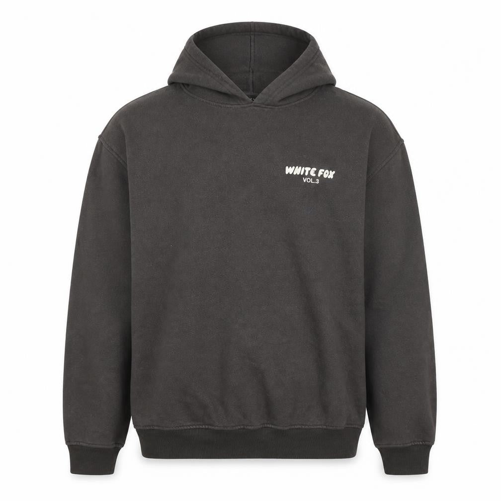 White Fox Mens Black M Pullover Hoodie Graphic Print Vol.3