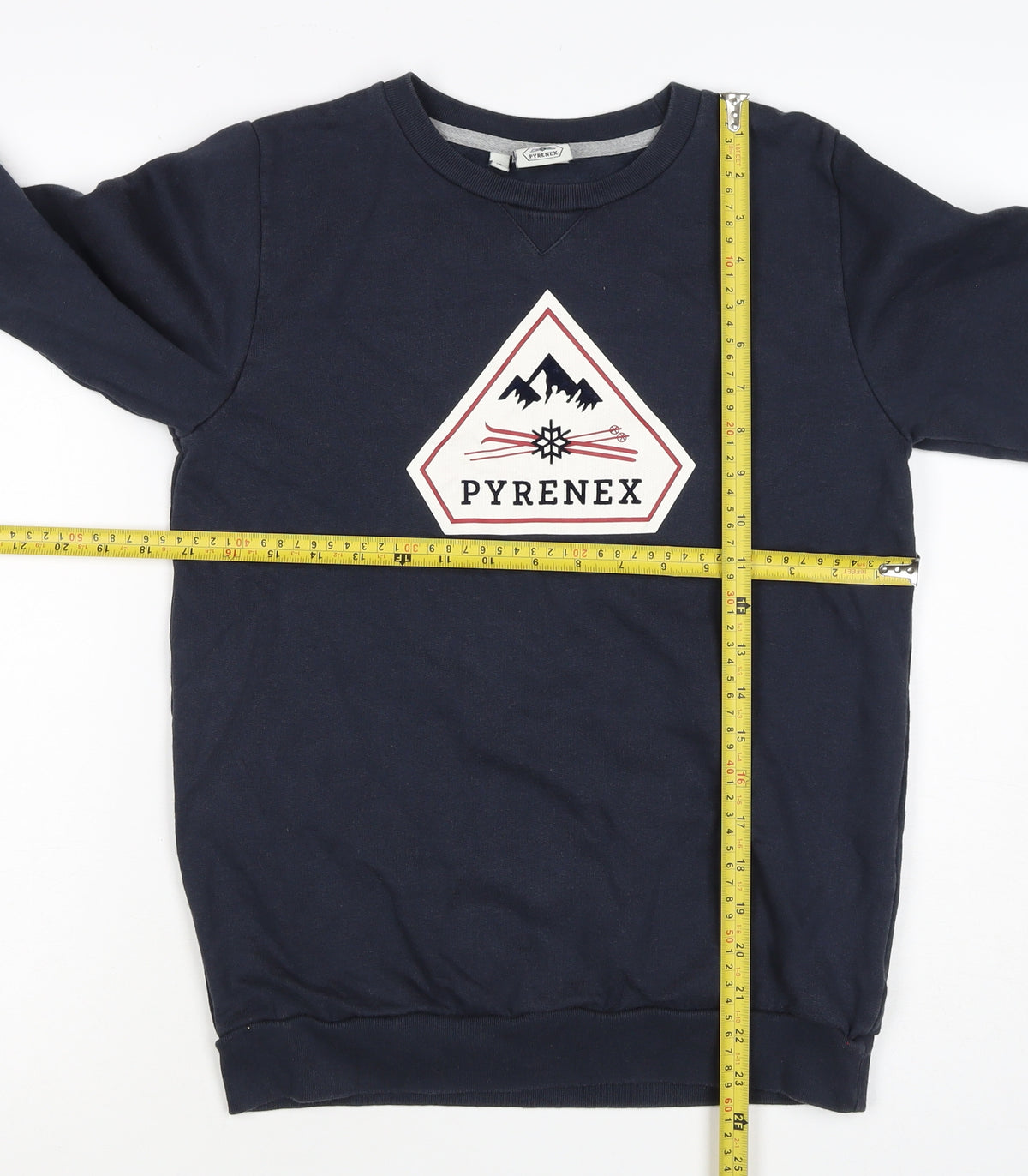 Pyrenex Boys Navy 16 Years Pullover Logo Cotton Sweatshirt