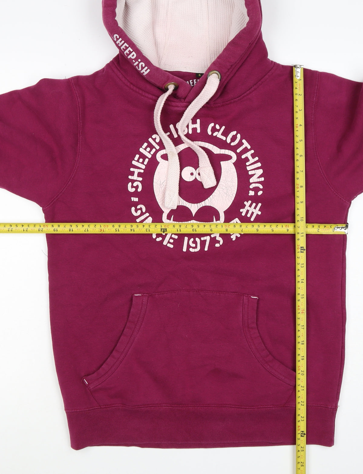 Sheep-ish Women’s Purple S Pullover Hoodie Graphic Print Pockets