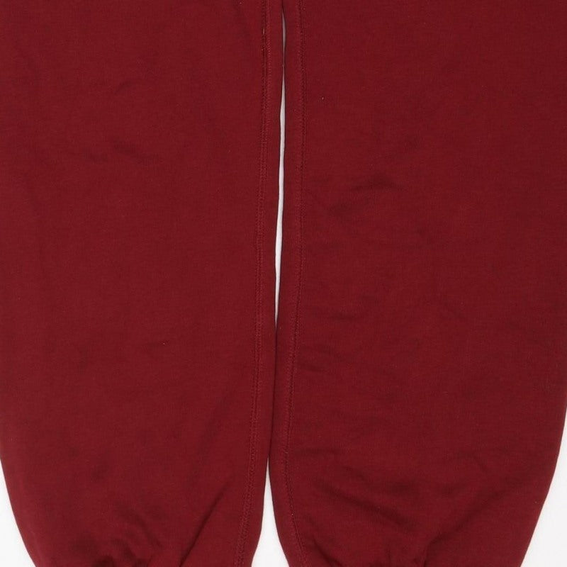 Juicy Couture Women’s Red S Logo Drawstring Fleece Sweatpants