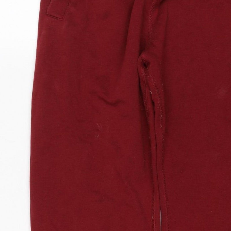 Juicy Couture Women’s Red S Logo Drawstring Fleece Sweatpants
