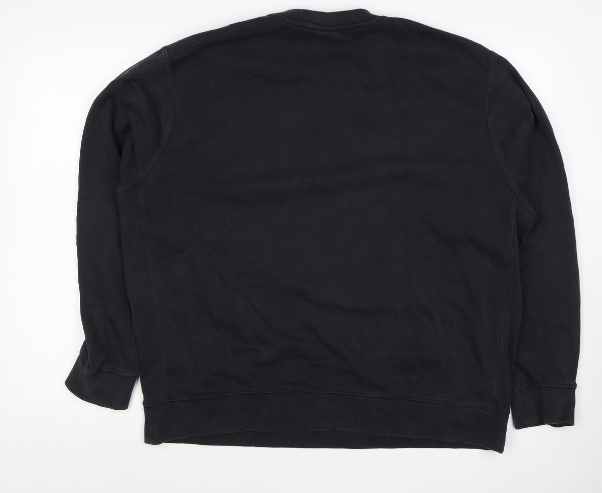 Nike Unisex Adults Black XL Logo Crew Neck Pullover Sweatshirt