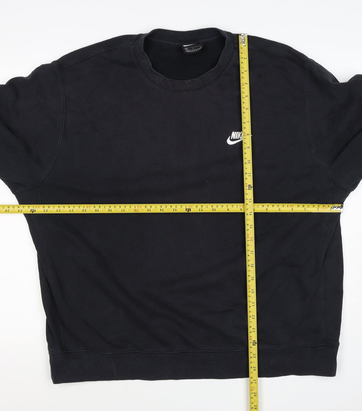 Nike Unisex Adults Black XL Logo Crew Neck Pullover Sweatshirt