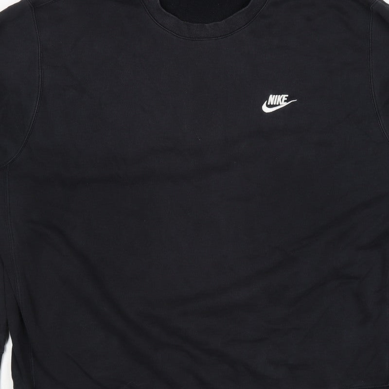 Nike Unisex Adults Black XL Logo Crew Neck Pullover Sweatshirt