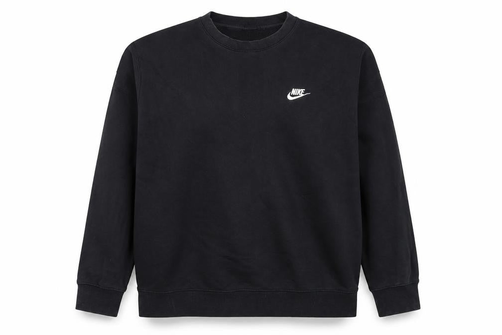 Nike Unisex Adults Black XL Logo Crew Neck Pullover Sweatshirt