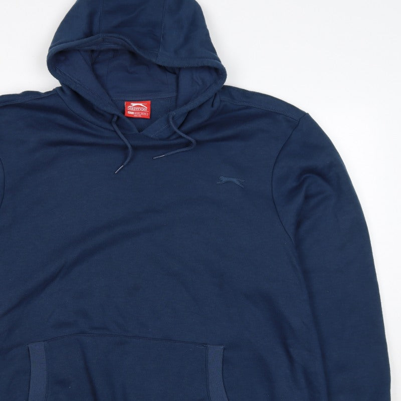 Slazenger Men's Blue 2XL Pullover Hoodie Logo Kangaroo Pocket