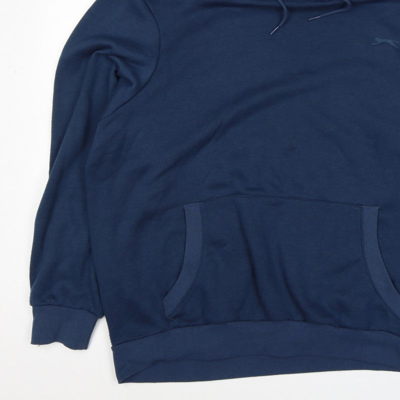 Slazenger Men's Blue 2XL Pullover Hoodie Logo Kangaroo Pocket
