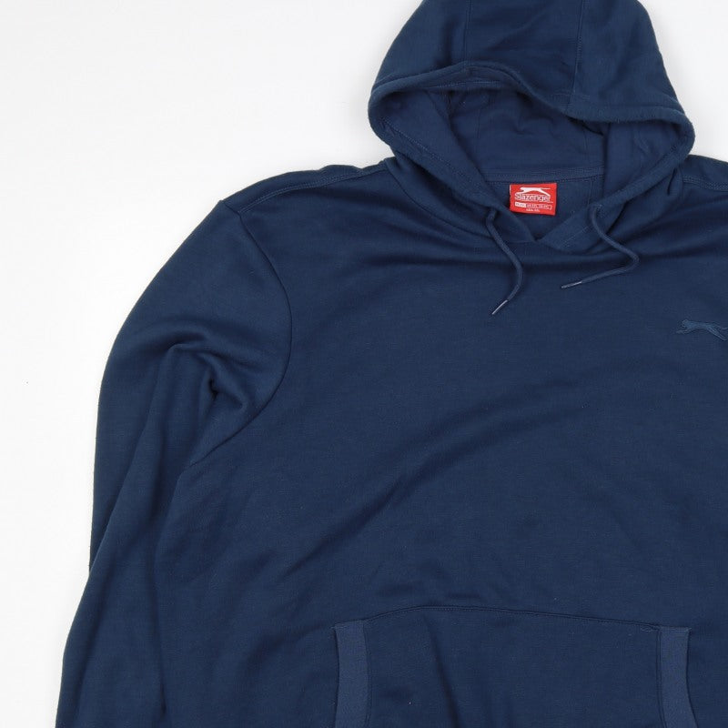 Slazenger Men's Blue 2XL Pullover Hoodie Logo Kangaroo Pocket