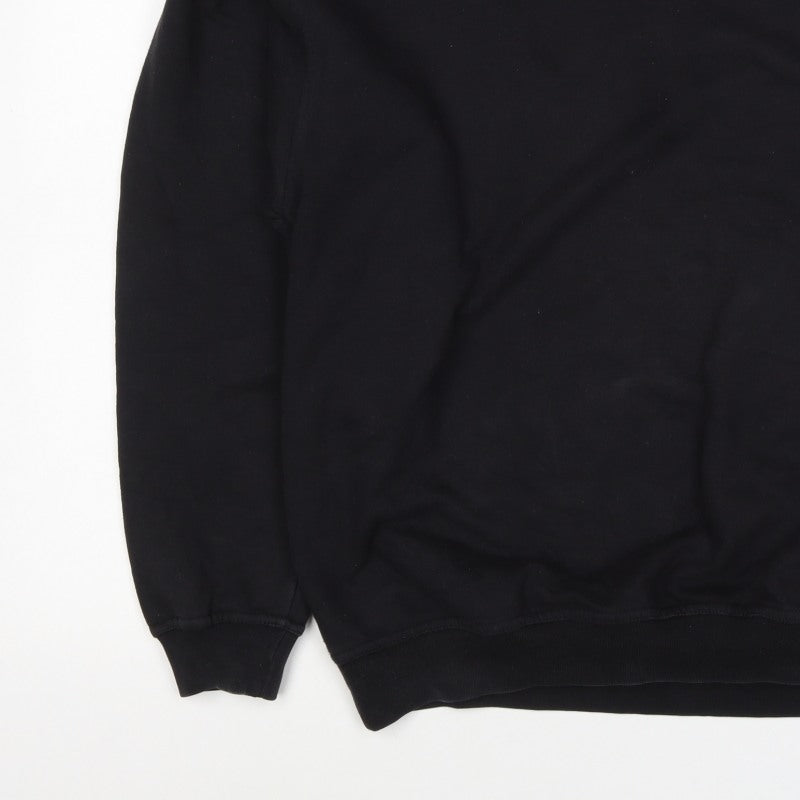 adidas Men’s Black S Vintage Logo Crew Neck Pullover Sweatshirt