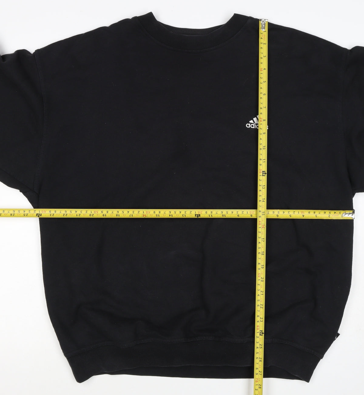 adidas Men’s Black S Vintage Logo Crew Neck Pullover Sweatshirt