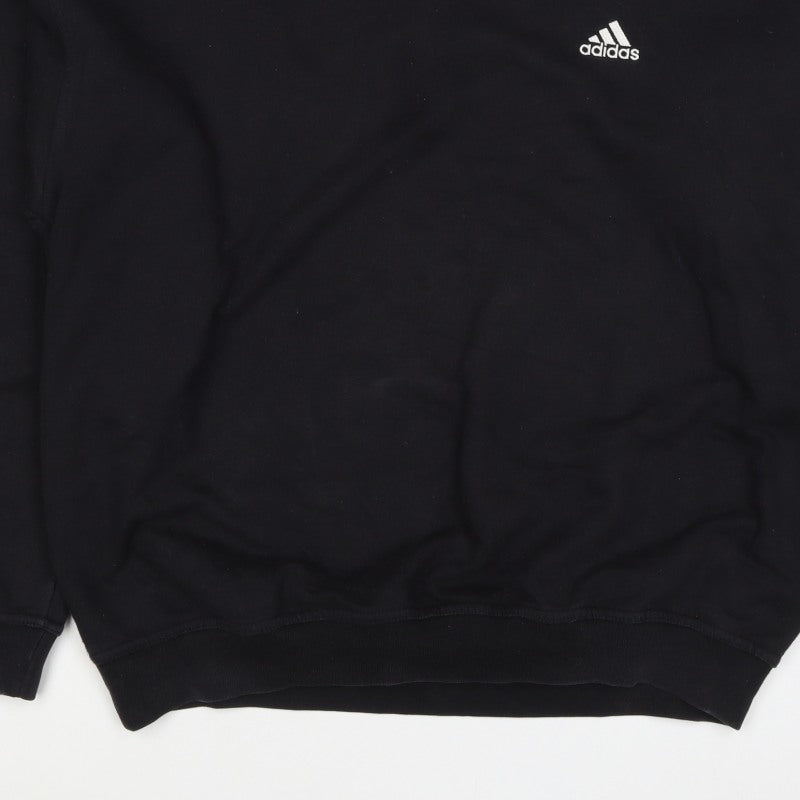 adidas Men’s Black S Vintage Logo Crew Neck Pullover Sweatshirt