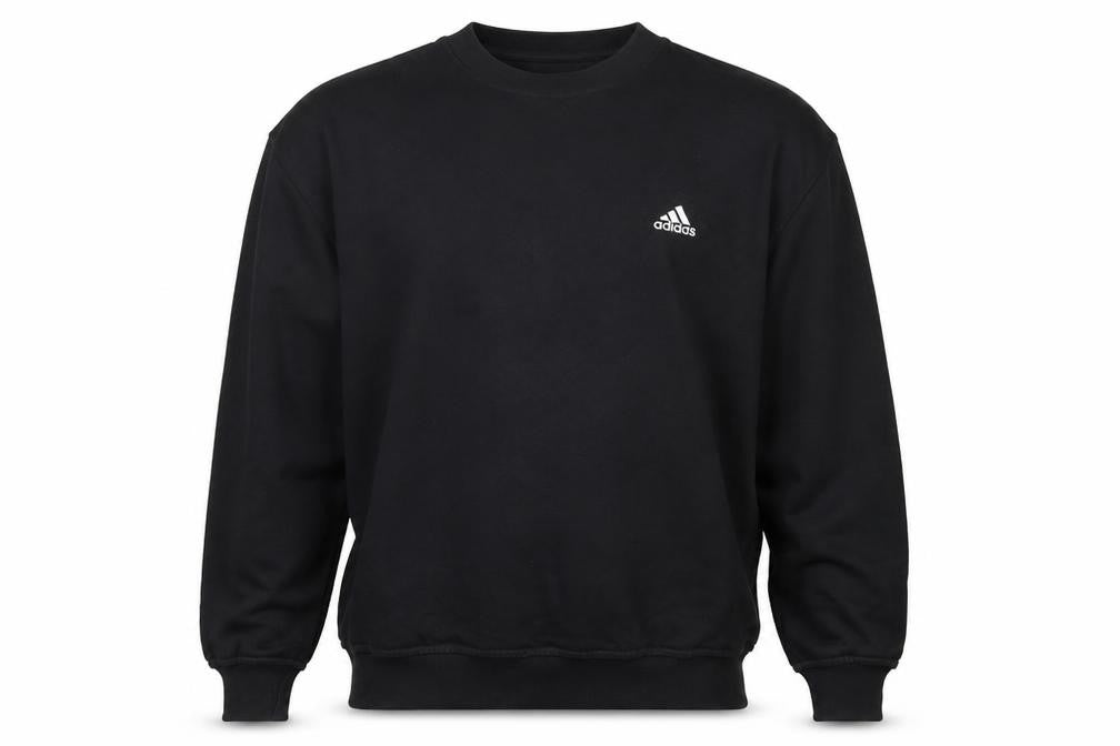 adidas Men’s Black S Vintage Logo Crew Neck Pullover Sweatshirt