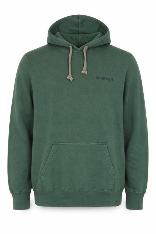 SoulCal Men’s Green L Pullover Hoodie Logo Fleece Kangaroo Pocket