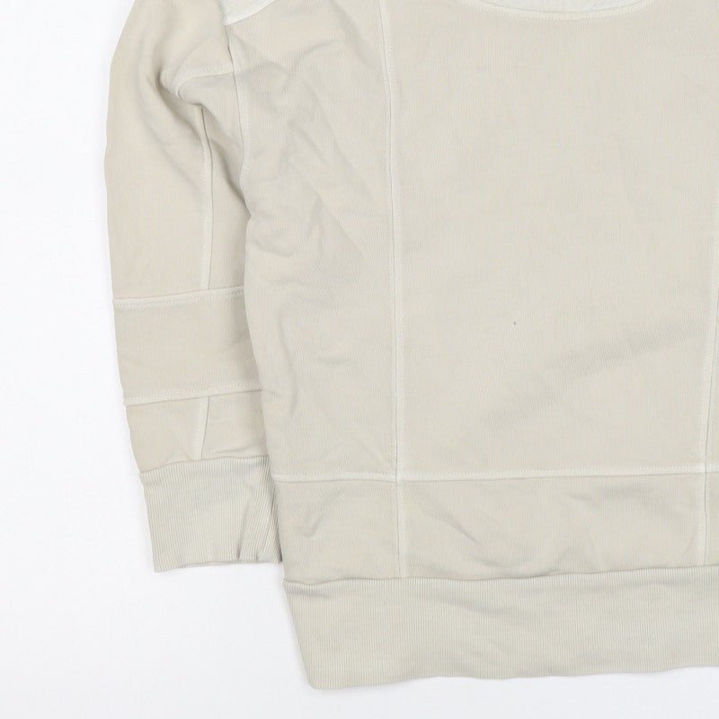 Reiss Women Ivory XS Pullover Crew Neck Panel Sweatshirt