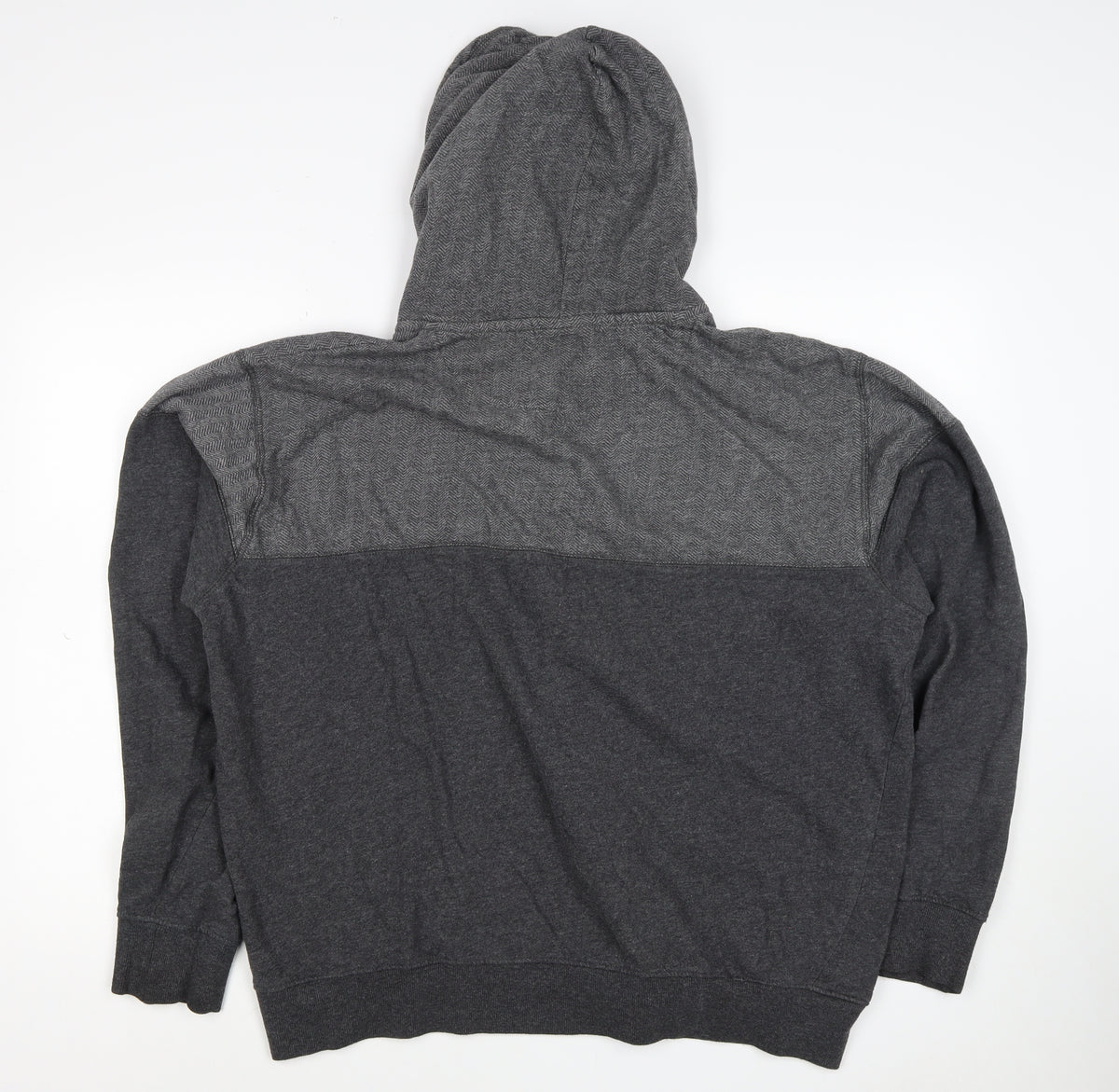 Pierre Cardin Men’s Grey 2XL Full Zip Herringbone Hoodie