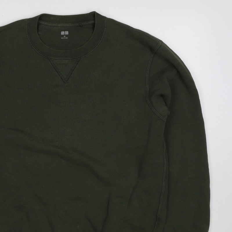 UNIQLO Men’s Green XS Crew Neck Pullover Cotton Sweatshirt