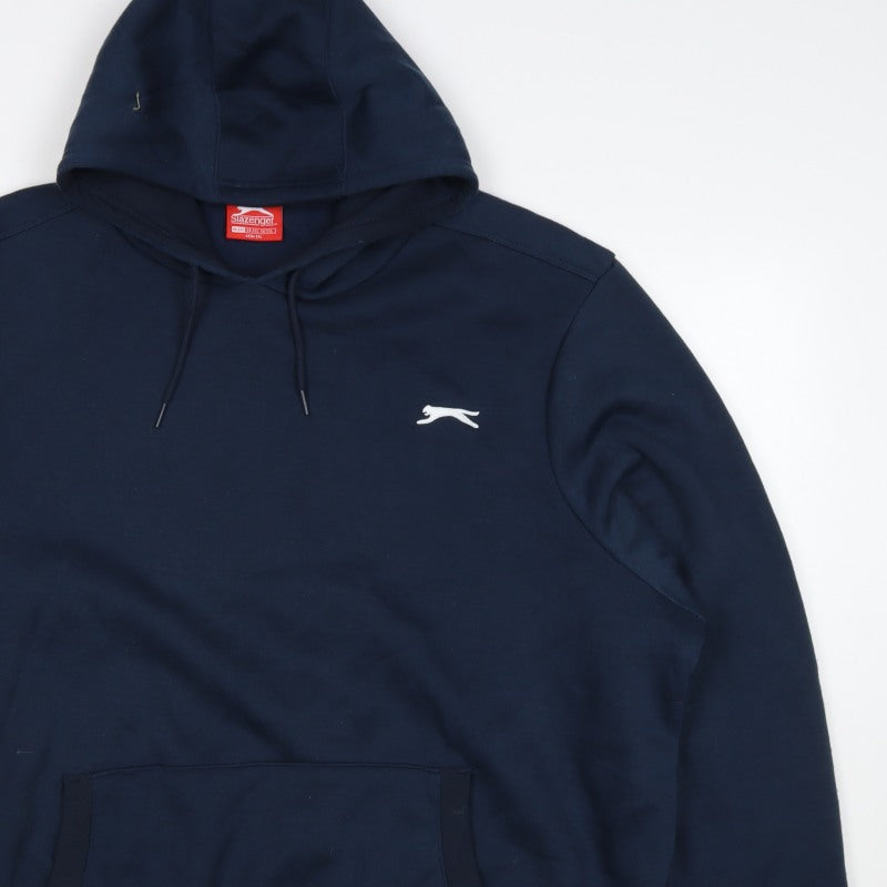 Slazenger Men’s Blue 2XL Pullover Hoodie Logo Drawstring Pockets
