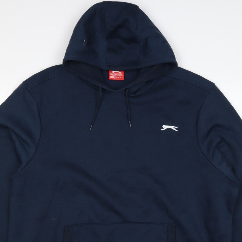 Slazenger Men’s Blue 2XL Pullover Hoodie Logo Drawstring Pockets