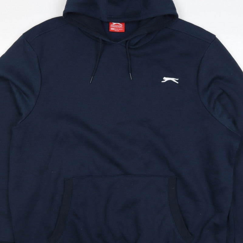 Slazenger Men’s Blue 2XL Pullover Hoodie Logo Drawstring Pockets