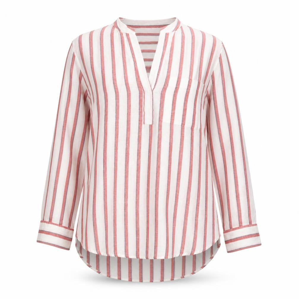 GAP Women’s Multicoloured Striped Linen Tunic Blouse Size M