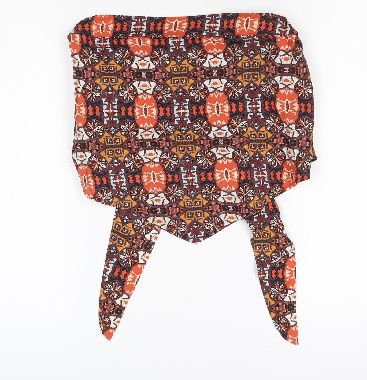 M&S Women Multicoloured UK 12 Aztec Halter Tie Crop Top