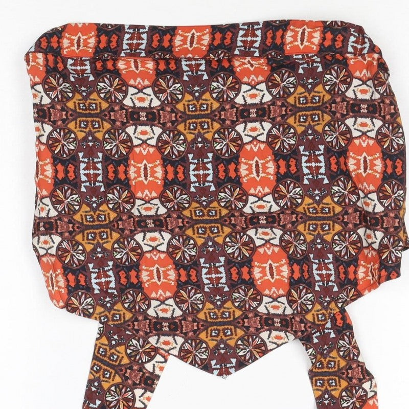 M&S Women Multicoloured UK 12 Aztec Halter Tie Crop Top