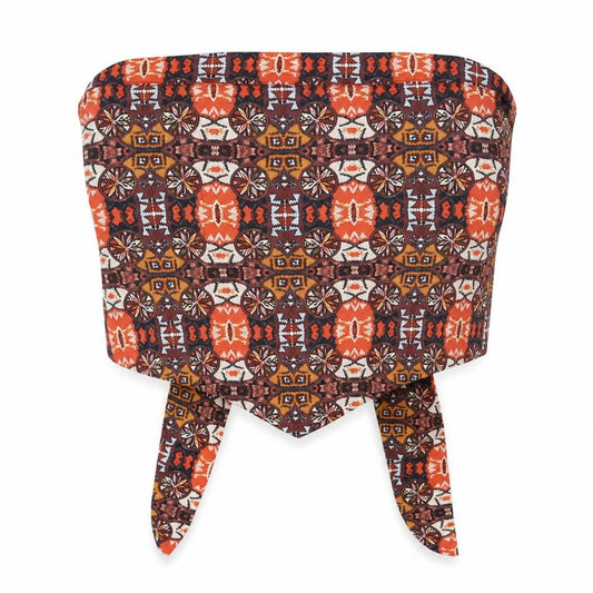 M&S Women Multicoloured UK 12 Aztec Halter Tie Crop Top