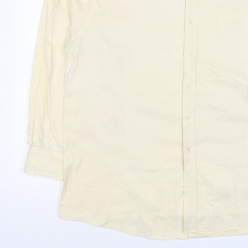 Tommy Hilfiger Men Ivory XL Classic Button-Down Long Sleeve Shirt
