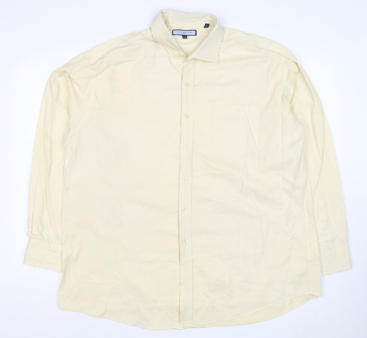 Tommy Hilfiger Men Ivory XL Classic Button-Down Long Sleeve Shirt