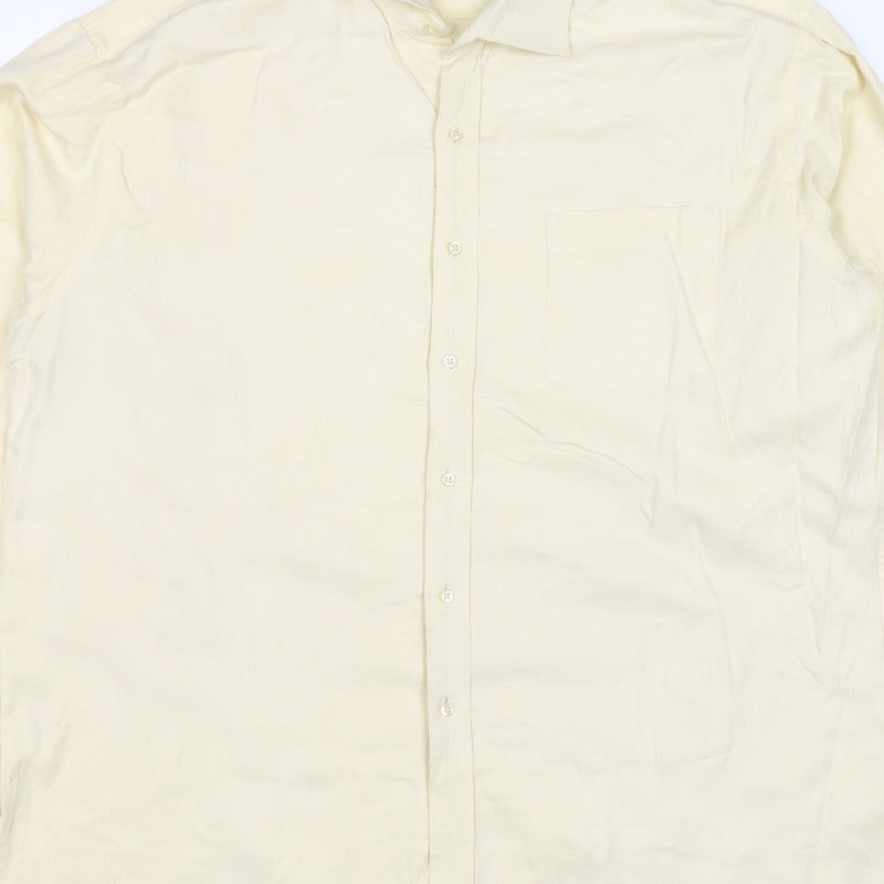 Tommy Hilfiger Men Ivory XL Classic Button-Down Long Sleeve Shirt