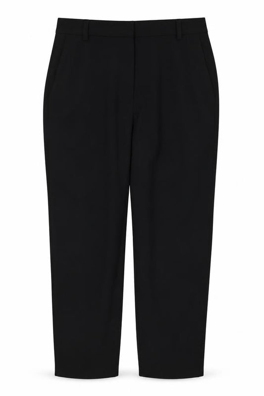Marks & Spencer Women Black Size 20 Regular Tailored Straight Trousers