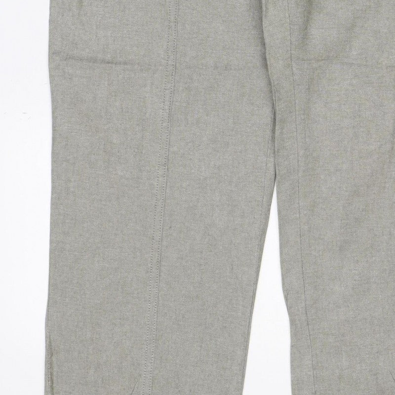 Isle Women’s Grey Size 14 Cargo Straight Leg Drawstring Trousers