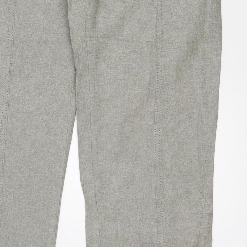 Isle Women’s Grey Size 14 Cargo Straight Leg Drawstring Trousers