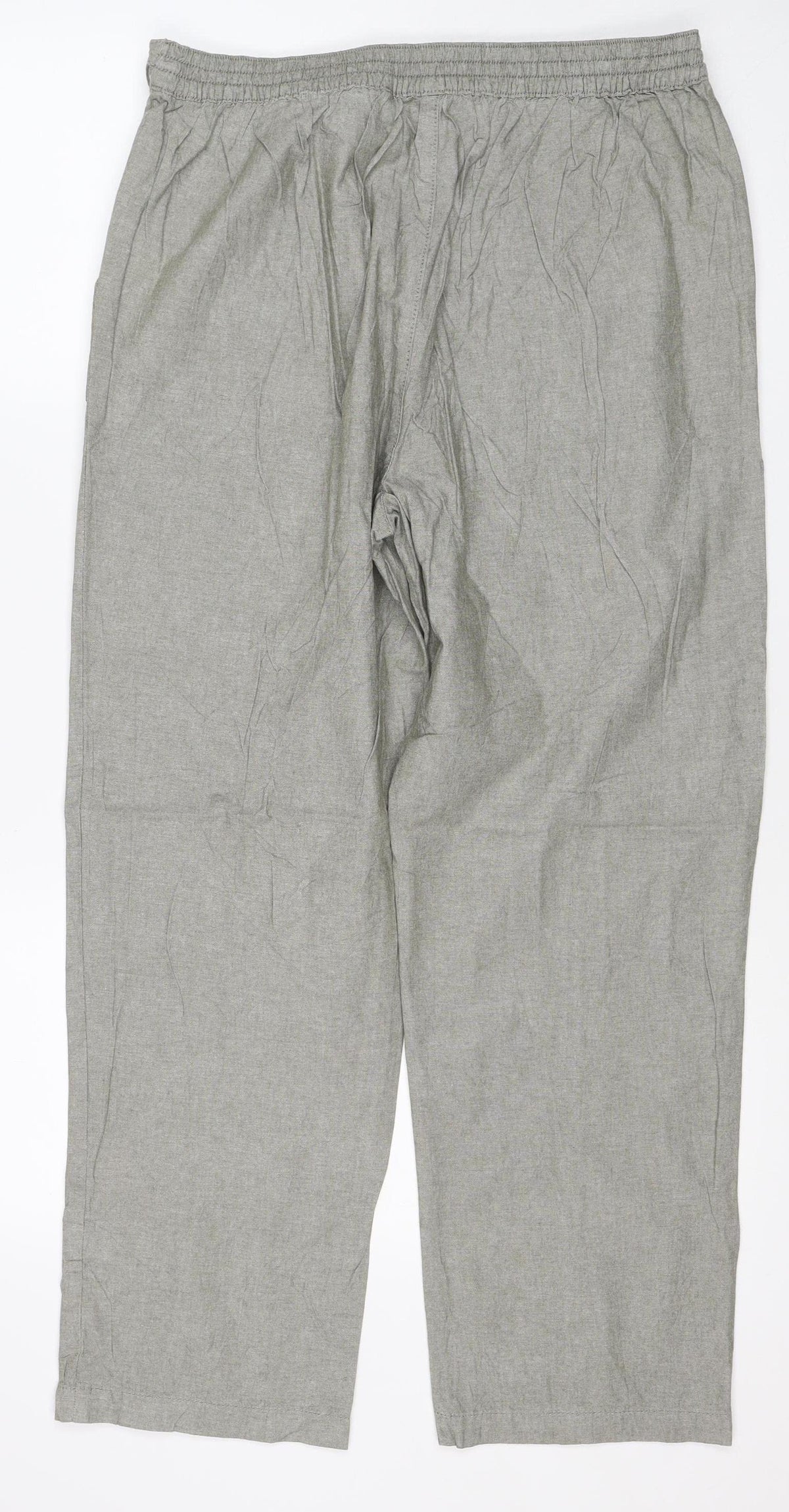 Isle Women’s Grey Size 14 Cargo Straight Leg Drawstring Trousers