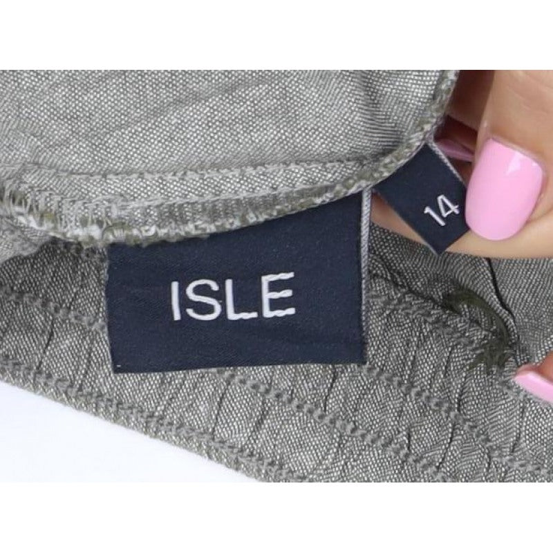 Isle Women’s Grey Size 14 Cargo Straight Leg Drawstring Trousers