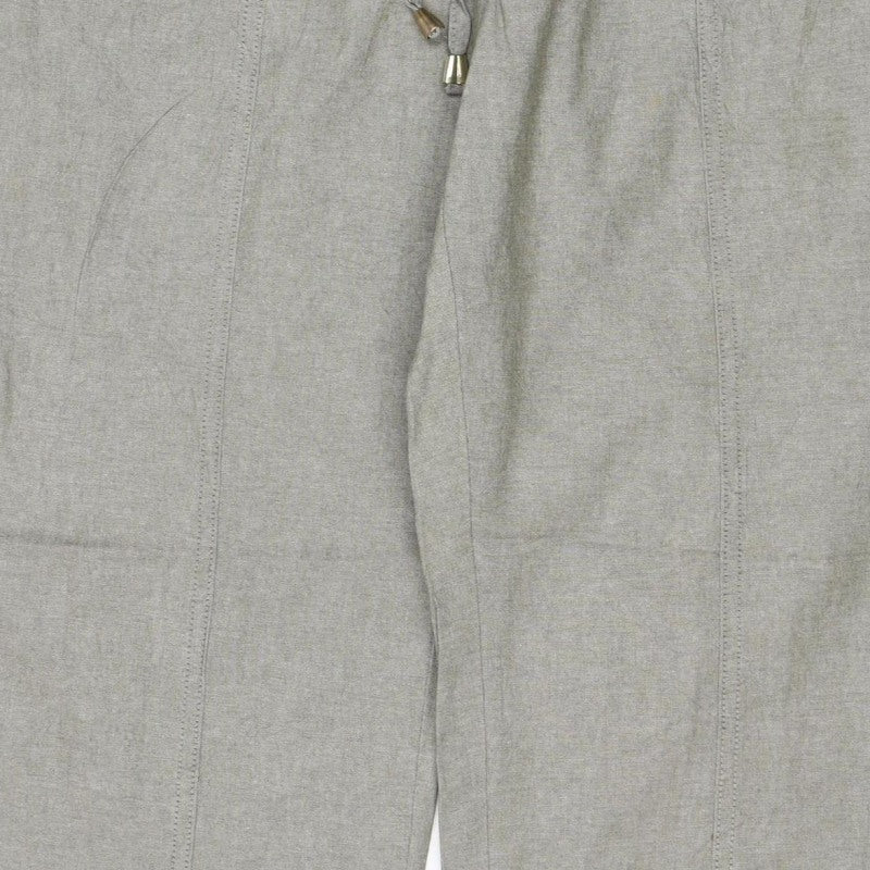 Isle Women’s Grey Size 14 Cargo Straight Leg Drawstring Trousers